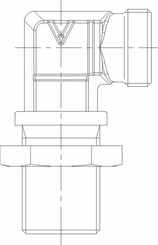 Pièces agricoles - Hydraulique - Coude passe cloison 10L