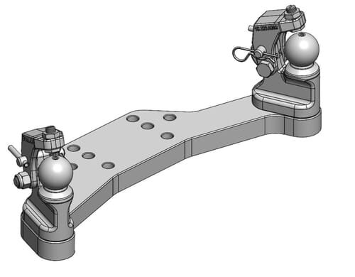 Pièces agricoles - Tracteur pièce adaptable - Direction forcée K50® D/G pour attelage de 50-55 mm