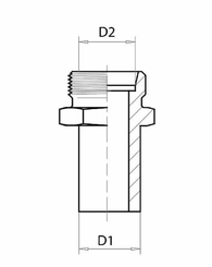 Pièces agricoles - Hydraulique - Raccord de réduction 15L-6L