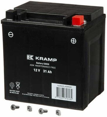 Pièces agricoles - Eclairage - Batterie 12V 31Ah 280A Kramp
