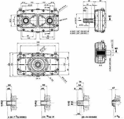Pièces agricoles - Transmission - Boîtier GBF-30-D-1-3.0 (A