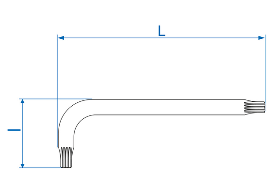Outils - Outils divers - Clé mâle XZN M8 Longueur 98mm
