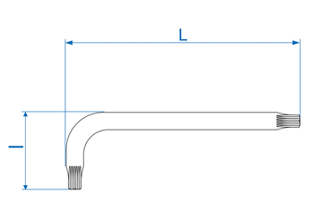 Outils - Outils divers - Clé mâle XZN M8 Longueur 98mm