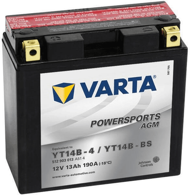 Pièces agricoles - Eclairage - Batterie 12V 12Ah 190A AGM Sports motorisés VARTA