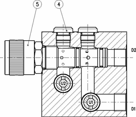 Pièces agricoles - Hydraulique - Soupape étrangl. 3 voies OMS