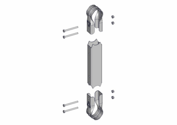 Materiels - Accessoires 5Kg-10Kg - ENTRETOISE ENGRAISSEMENT 2 TUBES AVEC COQUILLES