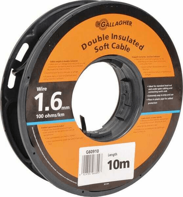 Pièces agricoles - Cloture,Jardin & Sylviculture - Câble dblement isolé 1,6mmx10m