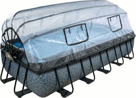 Loisirs - Jouets - Piscine pierre 540x250 cm + toit et pompe avec filtre à sable