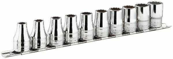 Outils - Outils divers - Jeu de 9 douilles 1/2mm rack