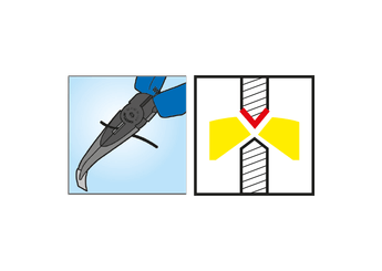 Outils - Outils divers - Pince-becs demi-ronds coudés