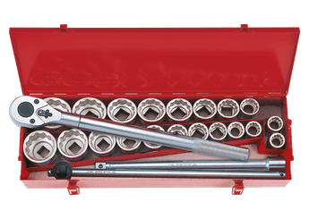 Outils - Outils divers - Coffret douille 3/4 pouce et métrique, 12 pans, 24 pièces