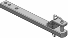 Barre d'attelage 90x50 L857mm Cat. 2 diamètre 31,5mm ISO 6489-3