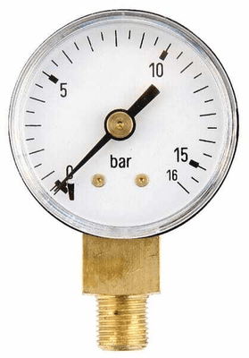 Pièces agricoles - Hydraulique - Manomètre Ø40 0-16bar ?" inf.
