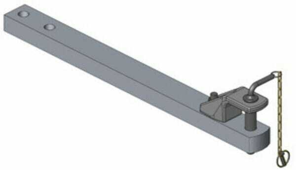 Pièces agricoles - Tracteur pièce adaptable - Barre d'attelage 90x50 L980mm Cat. 2 diamètre 31,5mm