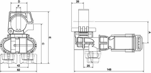 Pièces agricoles - Pièce Pulvérisateur - Porte-buses 2 sorties 1/2" Seletron