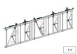 LOT DE 12 PANNEAUX SAFETY IV 5P./3.80M SANS EMBOUT ET MANETTE