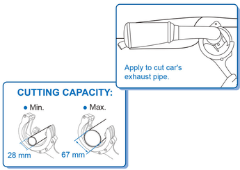 Outils - Outils divers - Coupe tube Capacité 28-67mm special pour échappement