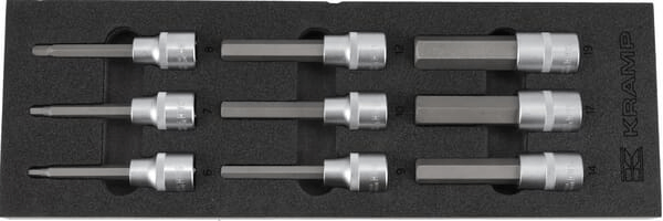 Outils - Outils divers - Jeu de douilles hexagonales longues 1/2" 9 pcs