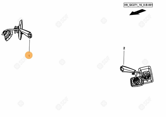 Pièces agricoles - Cabine et structure - MIROIR