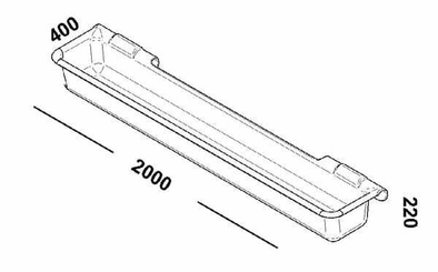 Pièces agricoles - Cloture,Jardin & Sylviculture - Auge à suspendre 200cm 100l model 2000