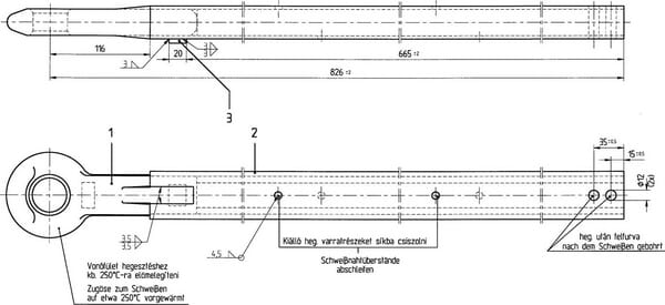 Pièces agricoles - Pièce divers - Tirant pour AVM 80
