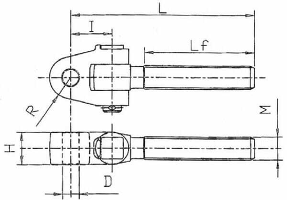 Pièces agricoles - Tracteur pièce adaptable - Chape articulée filetée