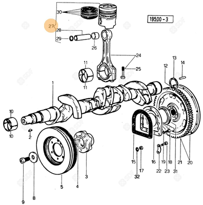Pièces agricoles - Pieces moteur - PISTON