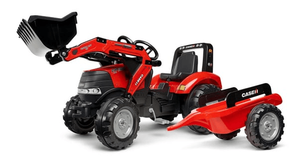 Loisirs - Jouets - Tractopelle Case IH avec remorque