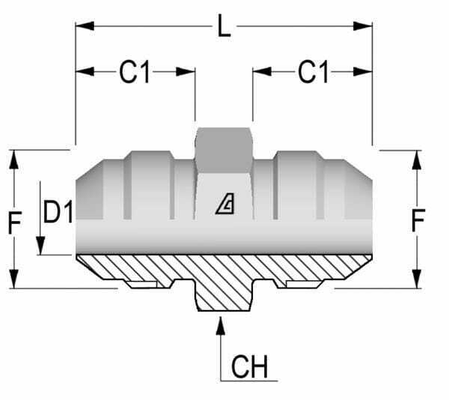 Pièces agricoles - Hydraulique - Embout M/M JIC 9/16 - 7/8