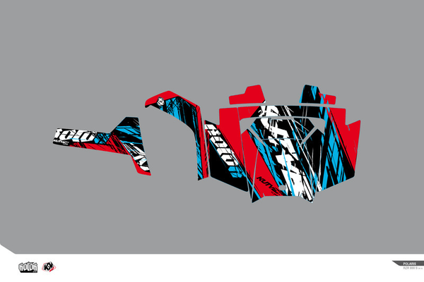 Pièces Quad & Motos - Equipement véhicule - Kit déco KUTVEK Rotor rouge Polaris RZR 800 S