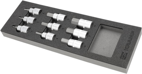 Outils - Outils divers - Jeu de douilles hexagonales 1/2" 9 pièces