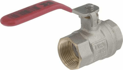 Pièces agricoles - Hydraulique - Vanne à bille BSP 2x femelle 3/4" + poignée SS