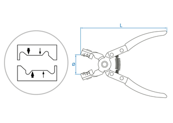 Outils - Outils divers - Pince coudée pour collier clic