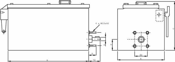 Pièces agricoles - Hydraulique - Pompe à 3 pistons avec réservoir 25l