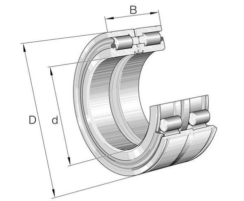 Pièces agricoles - Roulements - Roulement à rouleaux cylindriques 80x125x60mm INA/FAG
