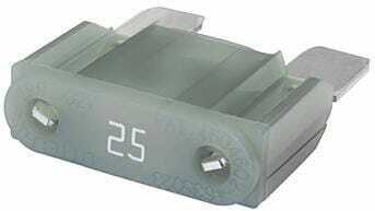 Pièces agricoles - Eclairage - Fusible lame maxi 25A longueur 34,1mm gris pack 10x Hella