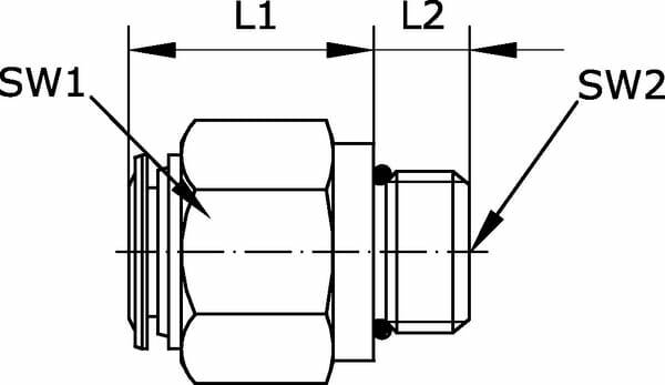 Pièces agricoles - Pièce pneumatique - Raccord enfichable 8x1/8