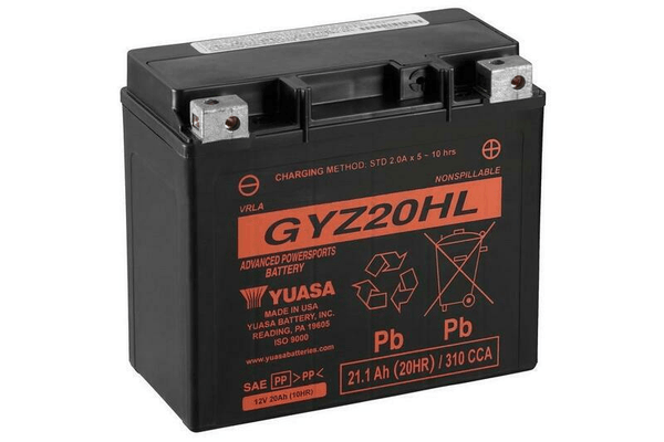 Pièces Quad & Motos - Electrique - Batterie YUASA sans entretien avec pack acide - GYZ20HL