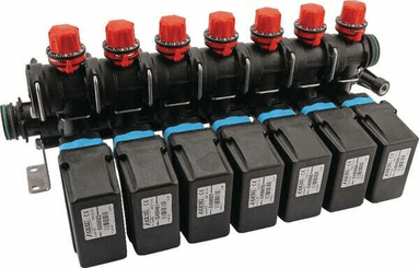 Pièces agricoles - Pièce Pulvérisateur - Gr. vannes 7 tr.+racc. fourche