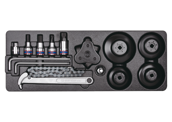 Outils - Outils divers - Module douilles tournevis 3/8 et 1/2 et clés mâles pour servante 24 p