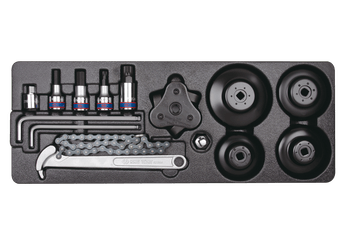 Outils - Outils divers - Module douilles tournevis 3/8 et 1/2 et clés mâles pour servante 24 p