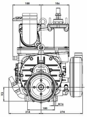 Pièces agricoles - Fertilisation & Lisier - Entraînement hydraulique de pompe à vide 13520 l/min avec lubrification automatique et Ballast B.P.