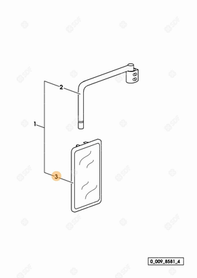 Pièces agricoles - Cabine et structure - RETROVISEUR