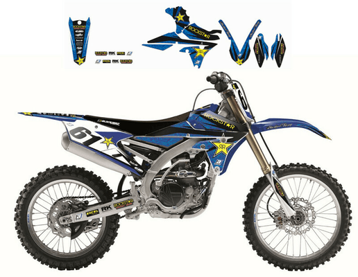 Pièces Quad & Motos - Equipement véhicule - Kit deco BLACKBIRD Rockstar Energy Yamaha YZ125/250
