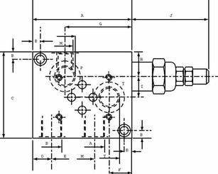 Pièces agricoles - Hydraulique - Plaque de base PBL6/VMP38