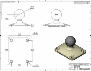 Pièces agricoles - Pièce Pulvérisateur - Plaque de montage 2" x 2,5" "C"