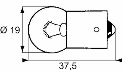 Pièces agricoles - Eclairage - Ampoule 12 V R10W 10 W BA15s