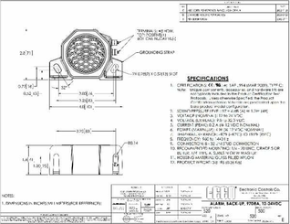 Pièces agricoles - Eclairage - Alarme de secours 97 dB 12/24 V