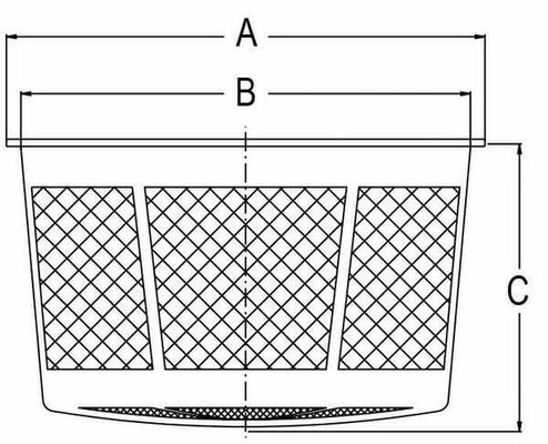 Pièces agricoles - Pièce Pulvérisateur - Panier de filtre pour orifice de 380 mm