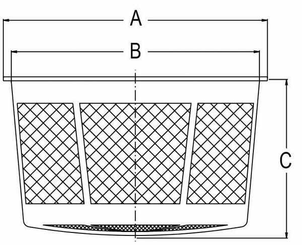 Pièces agricoles - Pièce Pulvérisateur - Panier de filtre pour orifice de 380 mm